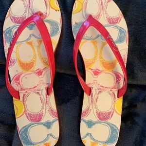 Coach flip flops